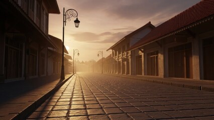 street in the evening