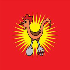 Culinary Chicken Mascot Logo.eps