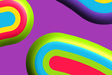 Fototapeta premium SIMPLE DYNAMIC LINE art design with aesthetic colourful background