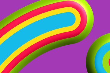 Obraz premium SIMPLE DYNAMIC LINE art design with aesthetic colourful background