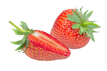 strawberries isolated on white background