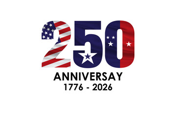 Fototapeta premium 250th anniversary USA Background Logo