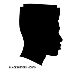 Silhouette profile portrait celebrating black history month cultural awareness © Avijit