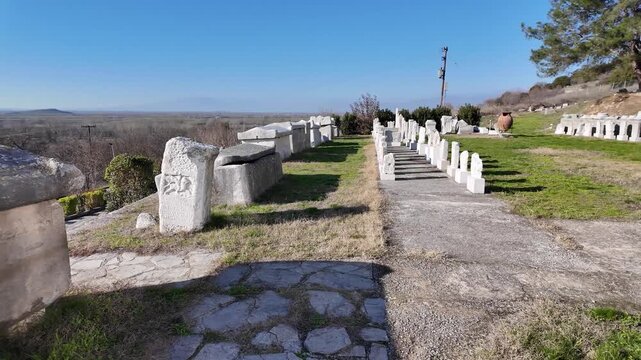Ancient Ruins at archaeological area of Philippi, Eastern Macedonia and Thrace, Greece