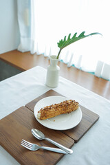 Croquet Choux in coffee shop