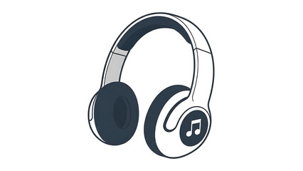 Wireless headphones with music note design