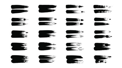 Black brush strokes on white background for artistic design