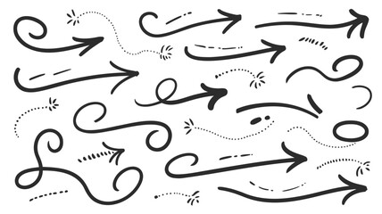 Hand drawn arrows collection for creative design projects