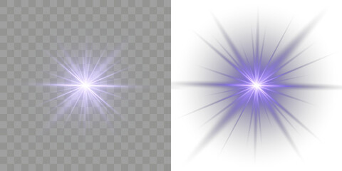 Star bright flash beam glow light blue cosmic radiant shine burst. Starry flares with shimmering...