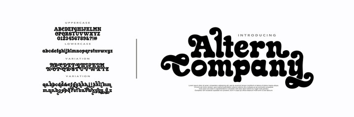 AlternCompany Font, Elegant Bold Serif, Playful groovy display font with soft retro gelato style. Perfect for branding, posters, packaging, and creative designs. © pararel terror