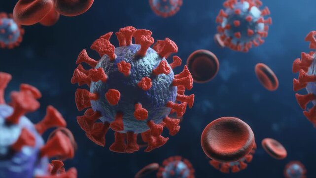 Coronavirus COVID-19 Cells in the Bloodstream