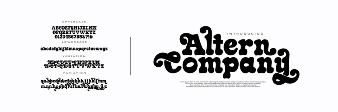 AlternCompany Font, Elegant Bold Serif, Playful groovy display font with soft retro gelato style. Perfect for branding, posters, packaging, and creative designs.