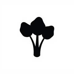 Broccoli Vegetable Silhouette Icon