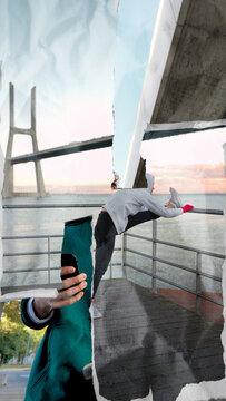 Paper Stop Motion Transition 07 Vertical