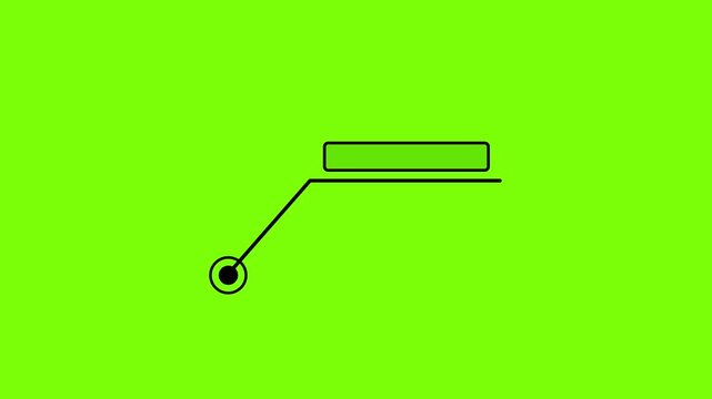 Technology Lower third animation of media person or tv news title, news studio animation of call out box text technology animated on black background. Hud callout rectangle text box animation