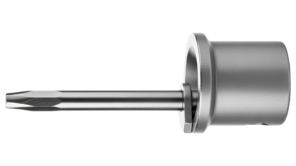 Metal drywall screwdriver bit with depth stop collar isolated with transparent background