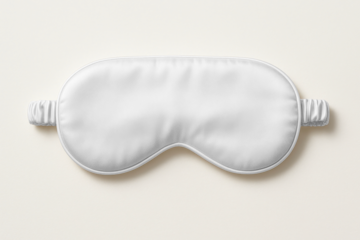 Sleek black sleep mask mockup png, transparent design