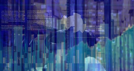 Animation of data processing over warehouse - Powered by Adobe