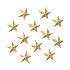 Obraz premium PNG Golden stars for creative projects.