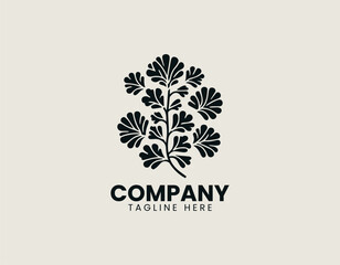 aquatic plant azolla microphylla black vector logo