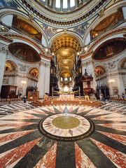 main central hall, Saint Paul's Cathedral, London, England, Great Britain, Europe