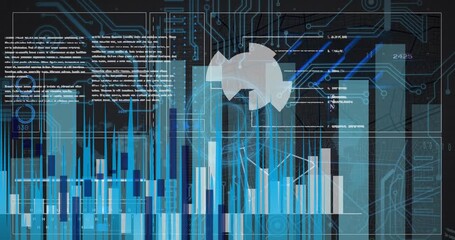 The video features a computer interface with a scope scanning and data processing in the background - Powered by Adobe