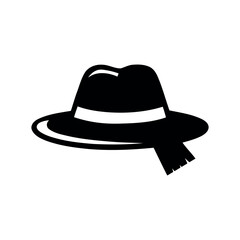 Hat vector icon fashion accessory symbol for travel style wear