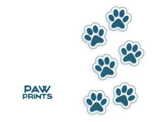cute footstep print background trace your pet animal