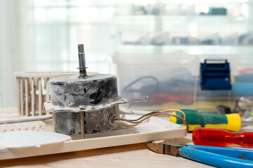 Repairing or Fixing the exhaust fan.