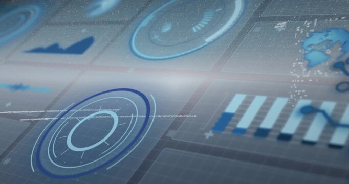 Animation of scopes scanning and data processing
