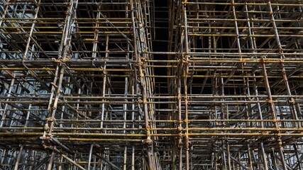 Abstract scaffolding pattern background, skyscraper theme