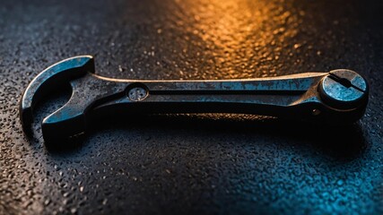Obraz premium Abstract wrench silhouette texture, downtown theme