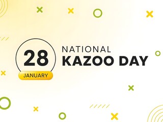 National Kazoo Day January 28 Background with Fun Musical Celebration Design