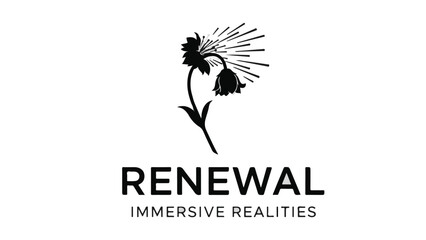 Symbol of growth and new beginnings with a blooming flower and radiating light.