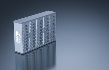 White energy storage system with battery container units inside