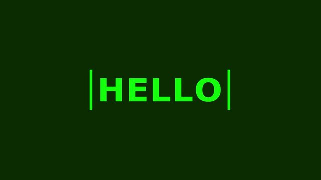 Hello World day. Hello text animation in a clean 2D style. Modern motion graphics video clip with alpha channel, perfect for intros, openers, overlays, presentations, and promotional videos.