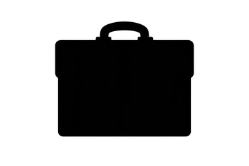 Simple black briefcase icon on transparent background for any purpose.