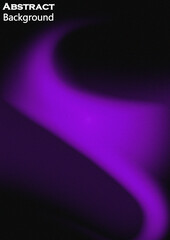 Dark Abstract Background with Purple Neon Glow Curve and Grainy Texture