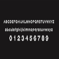 Fototapeta premium typography stacked font design. illustration vector