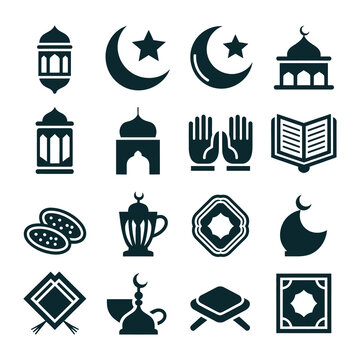 Sacred Symbols of Faith: A collection of meticulously crafted, elegant icons representing the core tenets and revered objects of a faith.