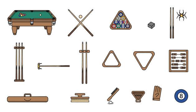 Collection of Pool Table and Billiard Accessories.
