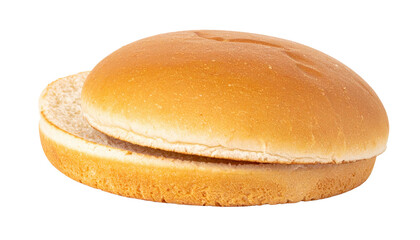 Burger Bun Halved Isolated On Transparent Background For Food Photography And Restaurant Menu Design Projects Showing Texture And Freshness For Culinary Creations