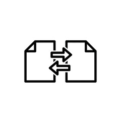 Fototapeta premium Data Transfer and Synchronization Concept with Files and Arrows Illustration