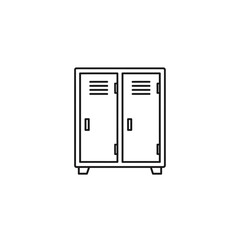 Digital Illustration of Locked Storage Lockers for Security and Storage Solutions