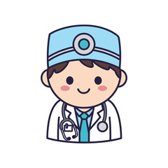 Cartoon Doctor Illustration - Medical Professional Vector Art
