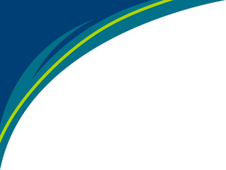 Obraz premium Blue Waves Corner Border