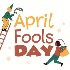 April fools day prank surprise illustration