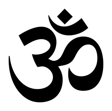 Om Symbol - Minimalist Vector Silhouette