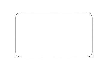 Fototapeta premium Outlined rounded rectangle with transparent background on black space.