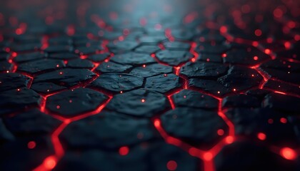 Futuristic Abstract Hexagon Background Symbolizing Data Flow